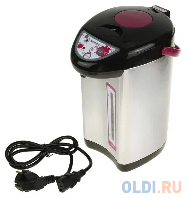 Термопот Magnit RTP-033 800 Вт серебристый чёрный 4 л металл/пластик фото
