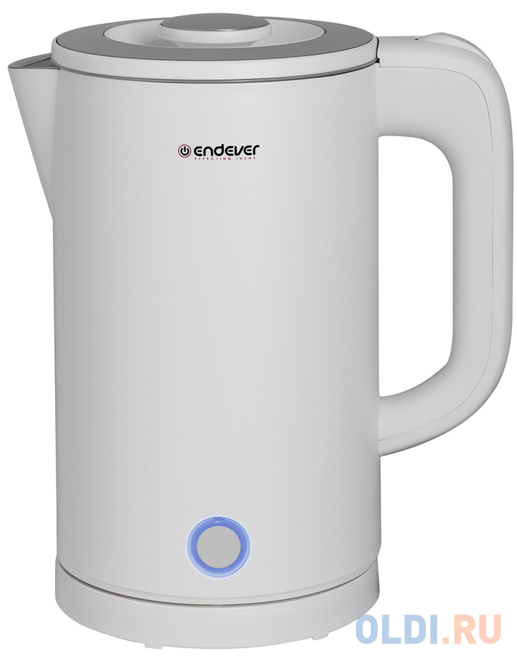 Чайник электрический ENDEVER Skyline KR-255S 2200 Вт белый 1.7 л металл/пластик кофемолка endever costa 1052
