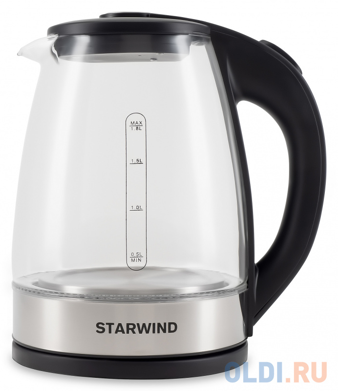 

Чайник электрический StarWind SKG2775 1700 Вт чёрный 1.7 л стекло, Черный