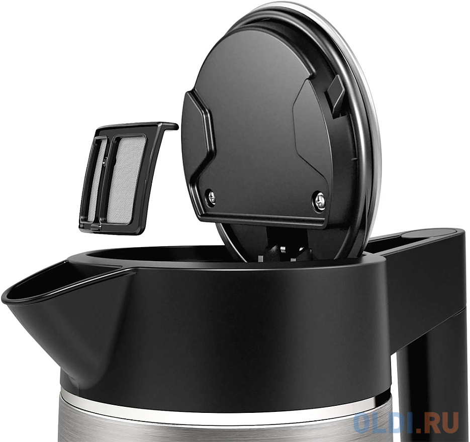 Чайник электрический Bosch TWK5P480 2400 Вт чёрный нержавеющея сталь 1.7 л металл фото