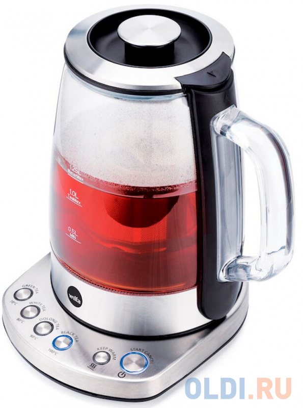 Чайник электрический Wilfa TM1-1500 S 2200 Вт нержавеющея сталь 1.25 л металл/стекло фото