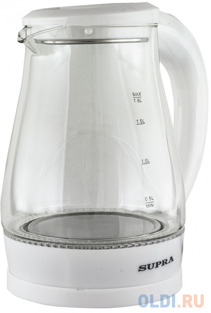 Чайник электрический Supra KES-1856G 1500 Вт белый 1.8 л стекло, размер н/д - фото 4
