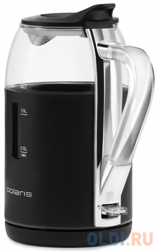 Чайник электрический Polaris PWK 1563CGL 2200 Вт чёрный прозрачный 1.5 л пластик/стекло фото