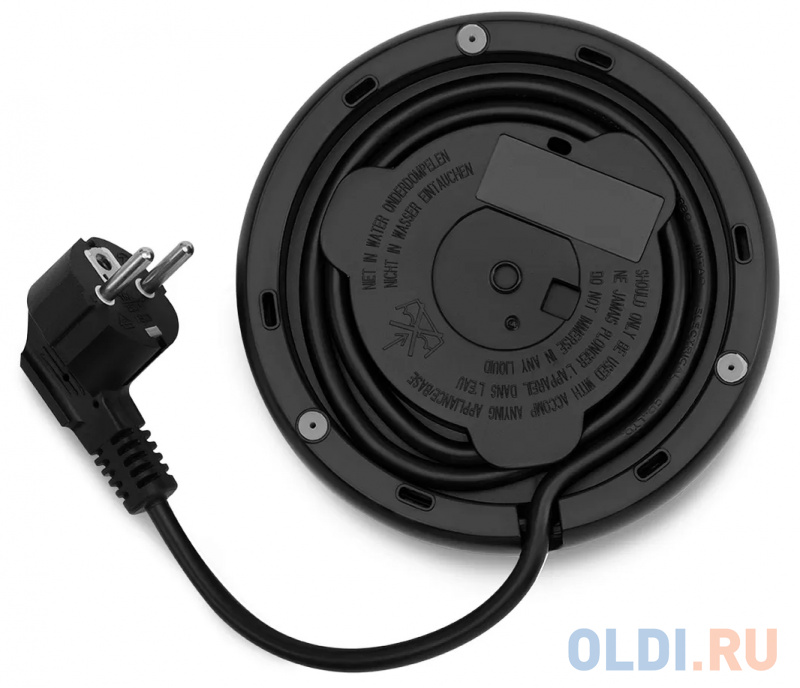Чайник электрический Polaris PWK 1563CGL 2200 Вт чёрный прозрачный 1.5 л пластик/стекло фото