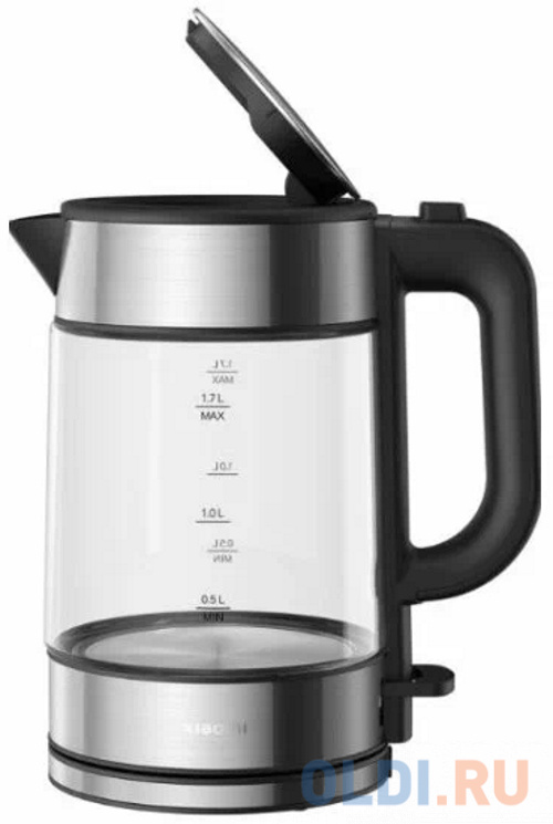 Чайник электрический Xiaomi Electric Glass Kettle 2200 Вт серебристый чёрный 1.7 л стекло Вид№2