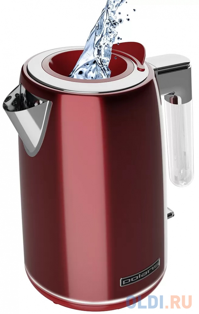 Чайник электрический Polaris PWK 1746CA 2200 Вт красный 1.7 л нержавеющая сталь, размер н/д - фото 1