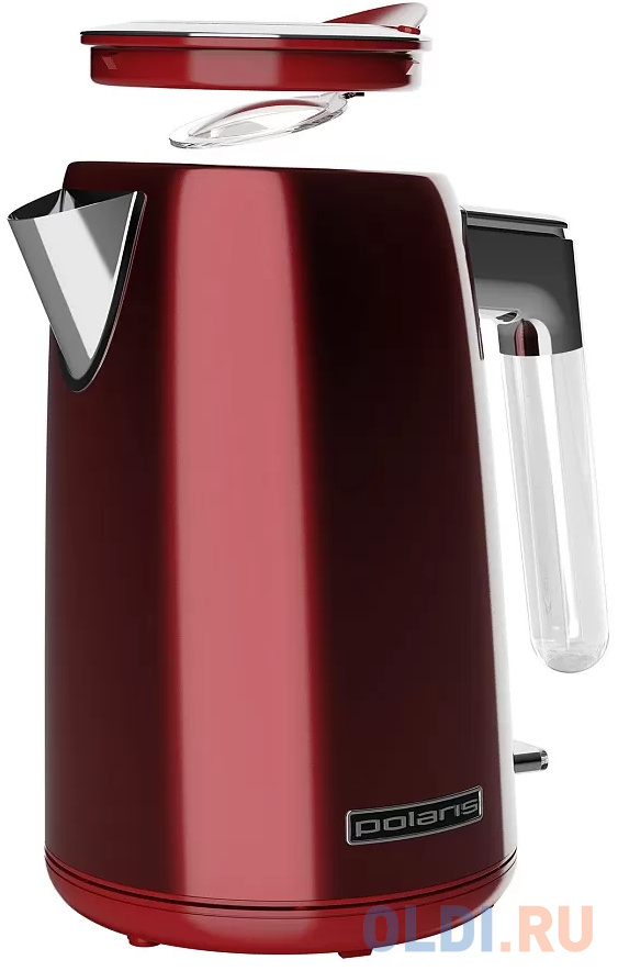 Чайник электрический Polaris PWK 1746CA 2200 Вт красный 1.7 л нержавеющая сталь, размер н/д - фото 4