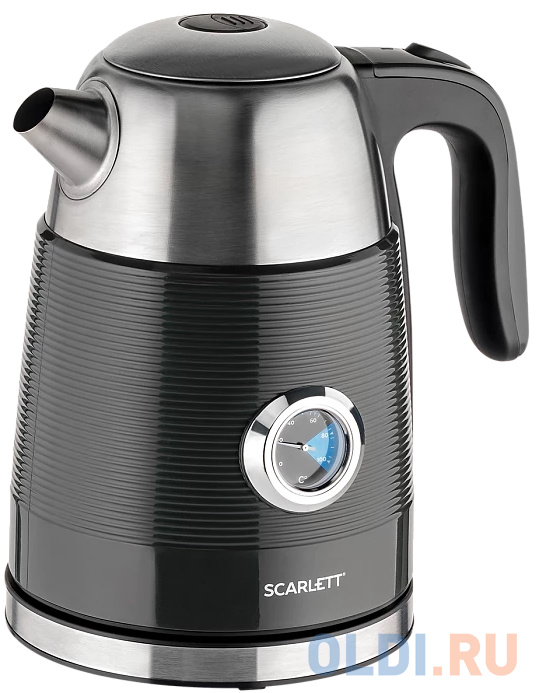 Чайник электрический Scarlett SC-EK21S102 2200 Вт графит 1.7 л металл чайник электрический scarlett sc 1020