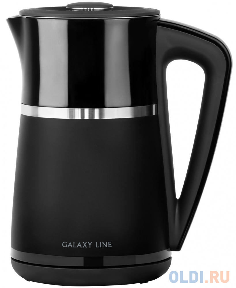 Чайник электрический GALAXY LINE GL0338 2200 Вт чёрный 1.7 л металл/пластик вафельница galaxy line gl 2979 мятный