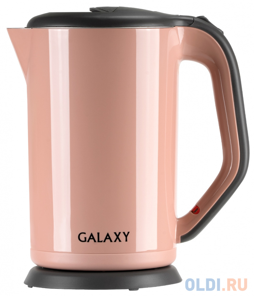 Чайник электрический GALAXY GL0330 2000 Вт розовый 1.7 л металл/пластик delta lux чайник электрический dl 1058w 2000