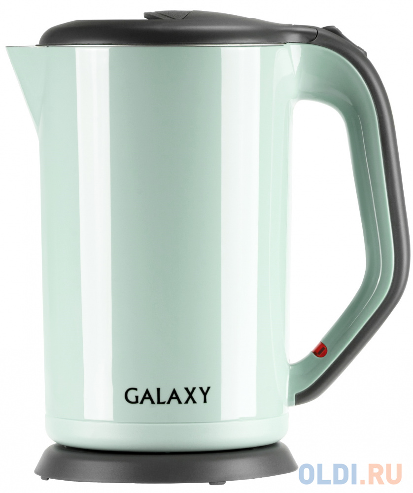 Чайник электрический GALAXY GL0330 2000 Вт салатовый 1.7 л металл/пластик чайник электрический galaxy gl0330 blue 2000 вт голубой 1 7 л металл пластик