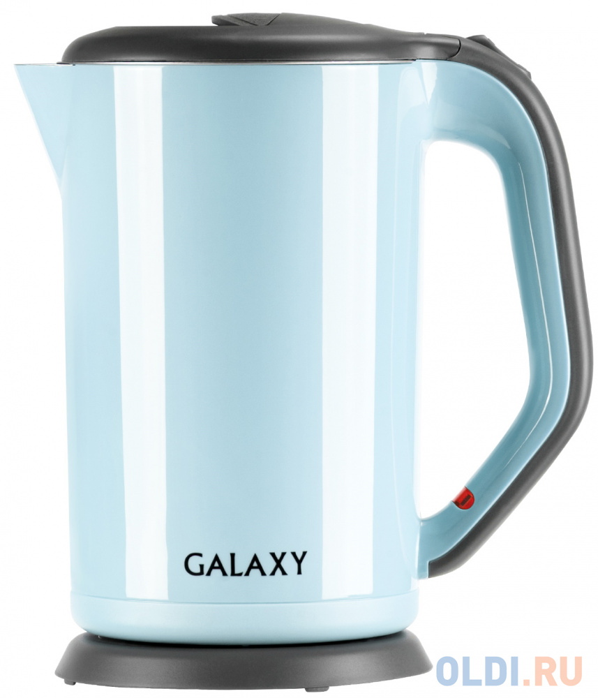Чайник электрический GALAXY GL0330 BLUE 2000 Вт голубой 1.7 л металл/пластик чайник электрический philips hd9365 10 2200 вт белый 1 7 л пластик
