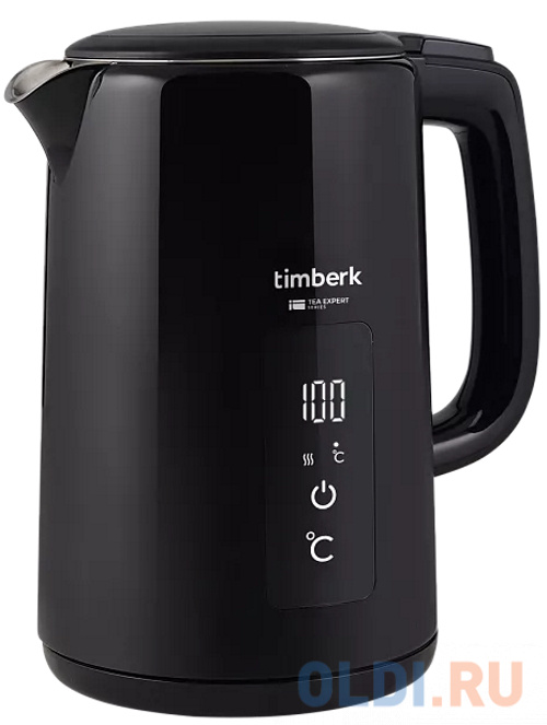 Чайник электрический Timberk T-EK21S01 2200 Вт чёрный 1.5 л металл/пластик, цвет черный, размер 160х200х245 мм - фото 2