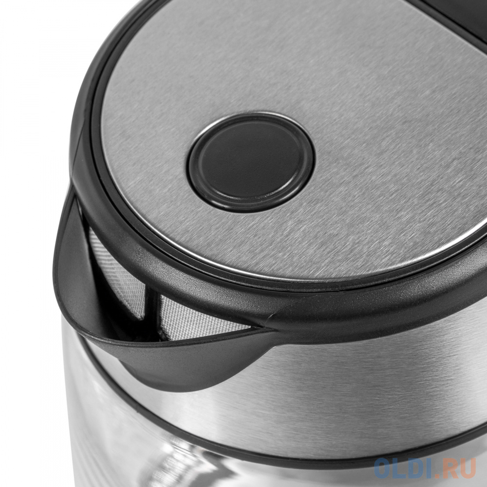 Чайник электрический GALAXY GL0558 2200 Вт серебристый чёрный 1.7 л стекло, цвет серебристый/черный, размер н/д - фото 2