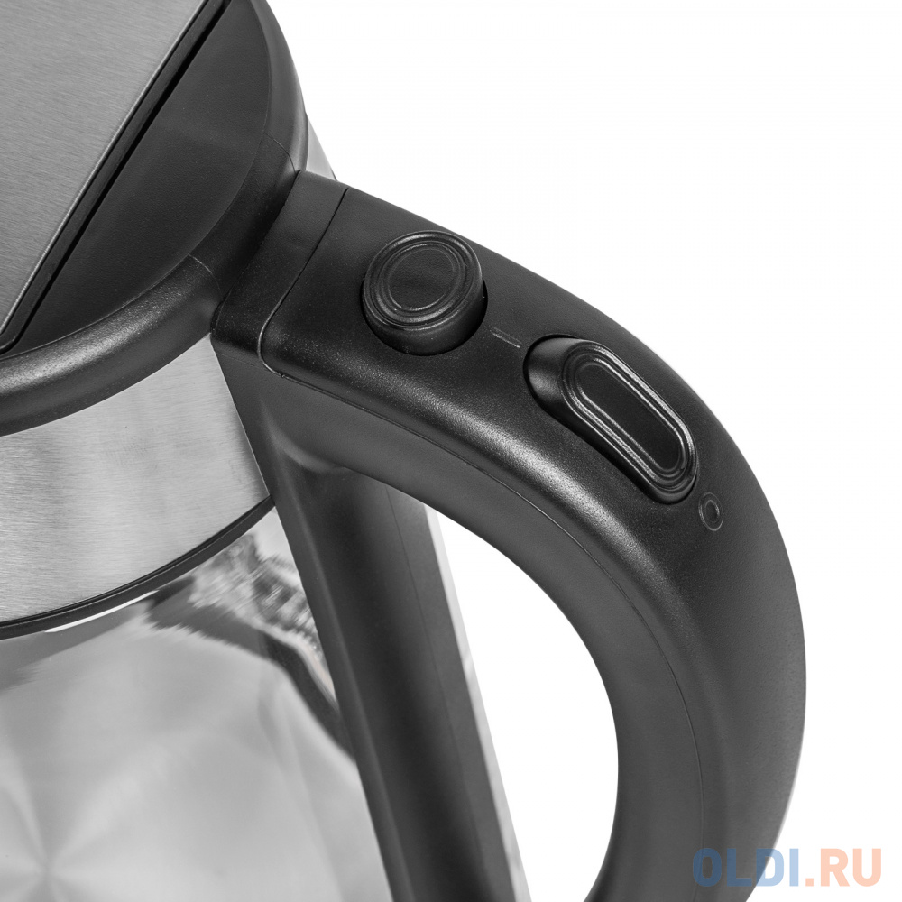 Чайник электрический GALAXY GL0558 2200 Вт серебристый чёрный 1.7 л стекло, цвет серебристый/черный, размер н/д - фото 4