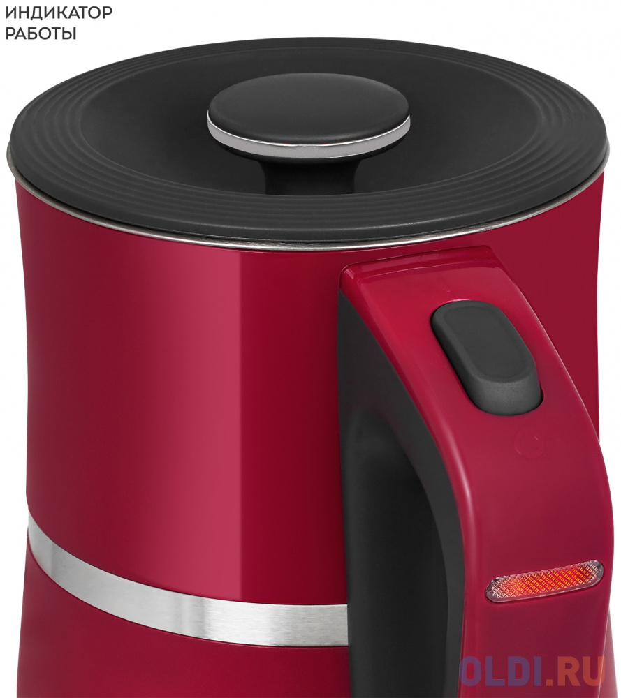 Чайник электрический GALAXY GL0339 2200 Вт красный 1.7 л металл/пластик, размер н/д - фото 2