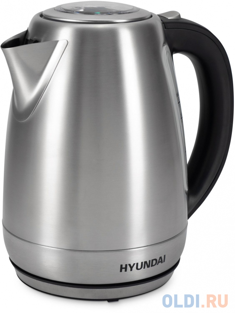 Чайник электрический Hyundai HYK-S8408 1.7л. 2200Вт серебристый матовый/черный (корпус: нержавеющая сталь) - фото 1