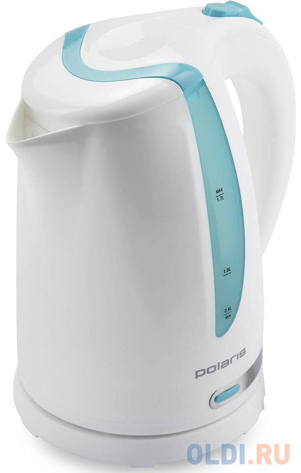 Чайник Polaris PWK 1736CL 2200 Вт белый бирюзовый 1.7 л пластик