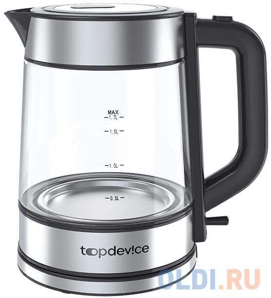 

Topdevice Чайник EK4 /2200 Вт/1.7л/STRIX/Стекло/0.75м/серебристый