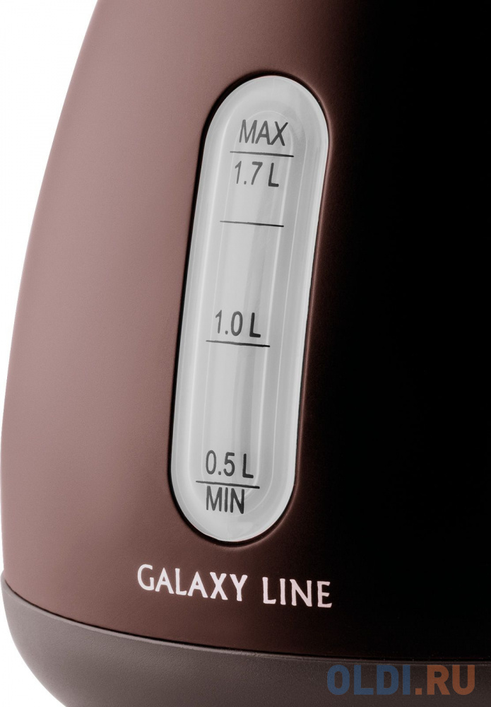 Чайник электрический Galaxy Line GL 0343 1.7л. 2200Вт коричневый (корпус: нержавеющая сталь) Вид№9