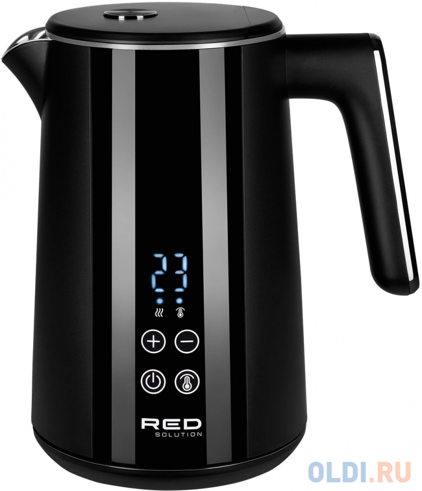 

Чайник электрический Red Solution RK-M111D 1.5л. 2200Вт черный корпус: металл/пластик