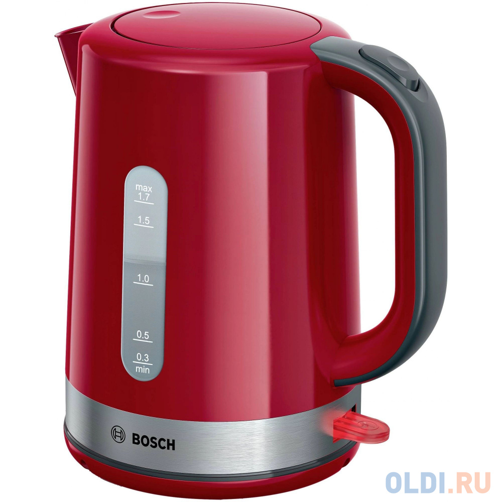 Чайник электрический Bosch TWK6A514 1.7л. 2200Вт красный корпус: пластик