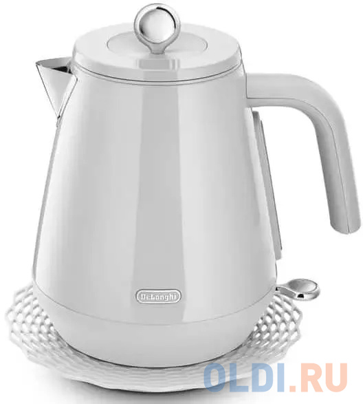 

Чайник электрический DeLonghi KBY2001.W, 2200Вт, белый