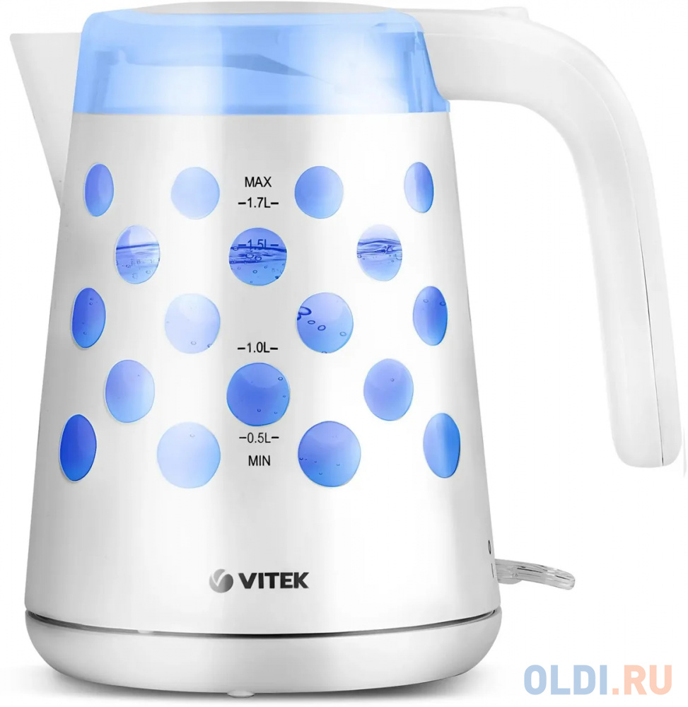 

Чайник электрический VITEK VT-7048-01, 2200Вт, белый