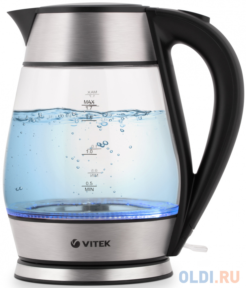 

Чайник электрический VITEK VT-7037, 2200Вт, серебристый