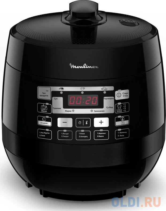 Мультиварка Moulinex Quickchef CE430832 5л 1000Вт серебристый/черный