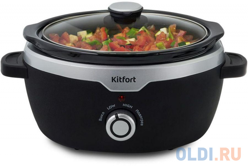 

Медленноварка Kitfort KT-216 3.5л 190Вт черный