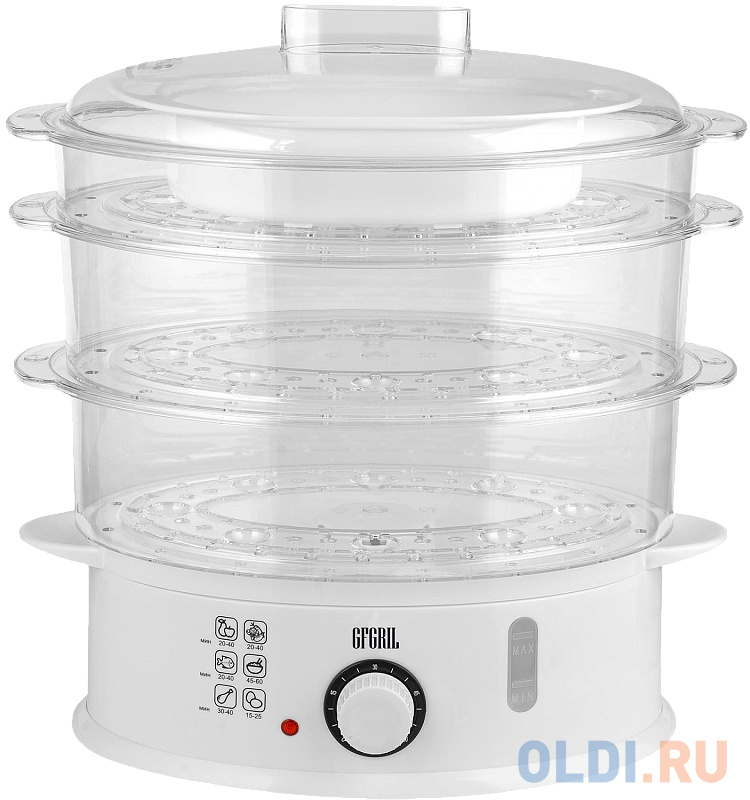 

Пароварка GFGRIL GFS-5MPP, белый и белый
