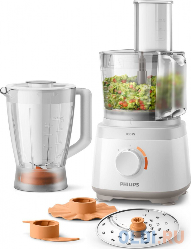 Кухонный комбайн Philips HR7320/00 white (Объем чаши 1,5л, кол-во насадок 4шт, мощность 700 Вт) (HR7320/00) фото