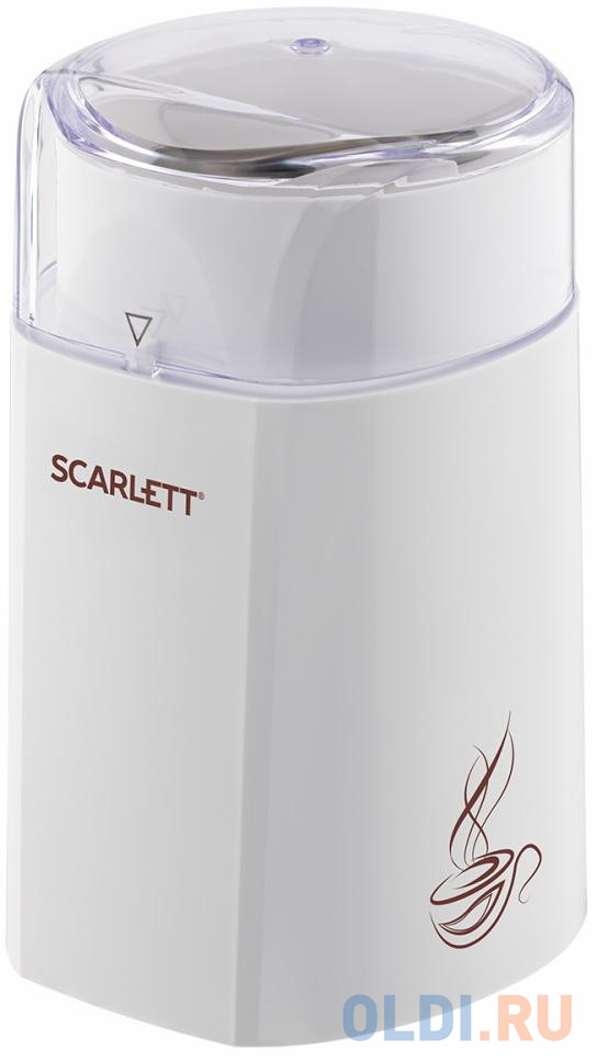 Кофемолка Scarlett SC-CG44506 160Вт сист.помол.:ротац.нож вместим.:60гр белый