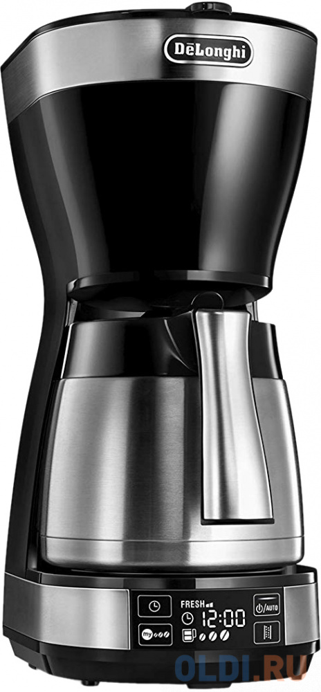 

Кофеварка DeLonghi ICM 16731 1200 Вт черный серебристый