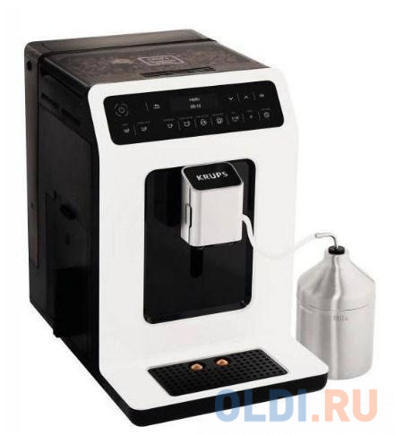 

Кофемашина Krups EA891110 1450Вт белый/черный