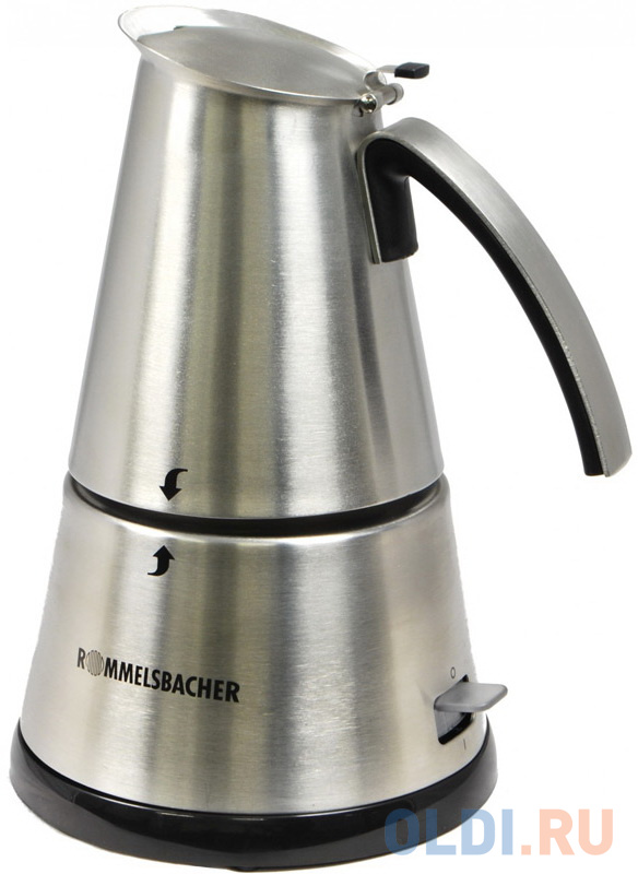 Кофеварка Rommelsbacher EKO 366/E Delux 356 Вт серебристый рисоварка rommelsbacher mrk 500 500 вт 2 л