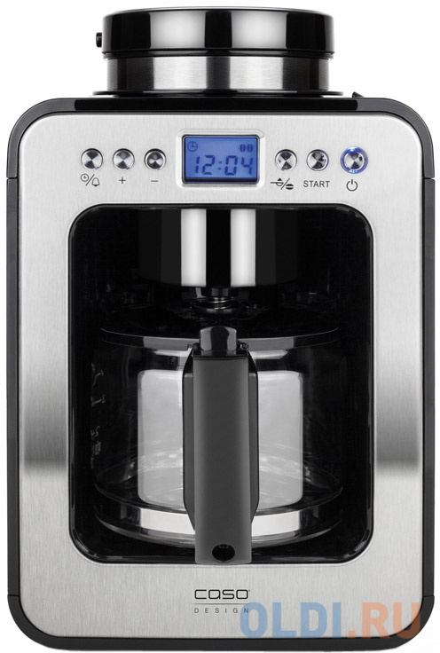 Кофеварка CASO Coffee Compact Electronic 600 Вт серебристый черный 1848 кофеварка clatronic ka 3733 coffee to go thermo