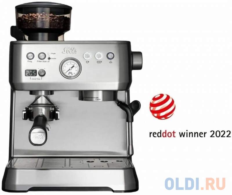 Кофеварка Solis GRIND INFUSE PERFETTA 1640 Вт серебристый фото