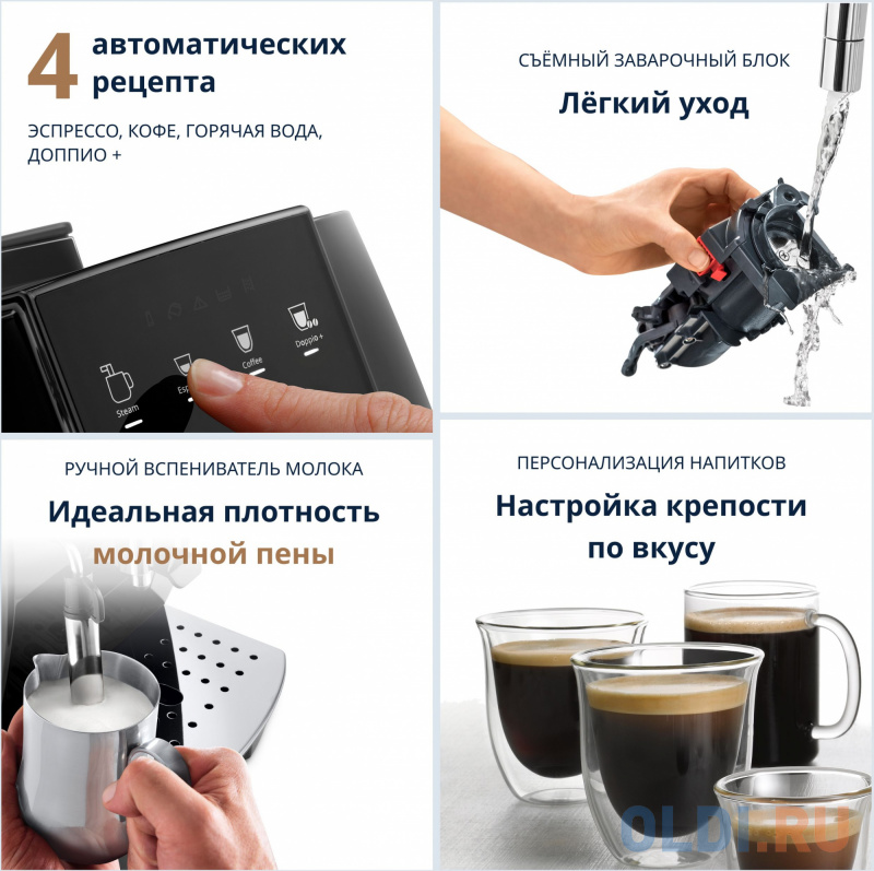 Кофемашина DeLonghi ECAM220.21.B 1450 Вт черный фото