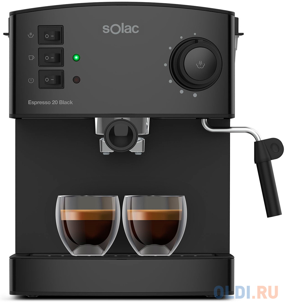 Кофемашина Solac Espresso 20 Bar Black 850 Вт черный кофемашина solac espresso 20 bar 850 вт серебристый