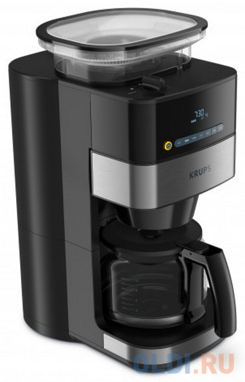 

Кофеварка Krups Grind Aroma KM832810 1000 Вт черный/серебристый