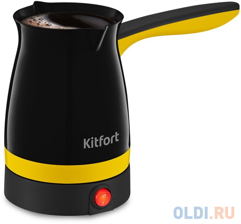 Кофеварка KITFORT КТ-7183-3 1000 Вт черный желтый