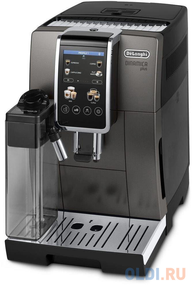 Кофемашина Delonghi Dinamica Plus ECAM380.95.TB 1450Вт черный/серый