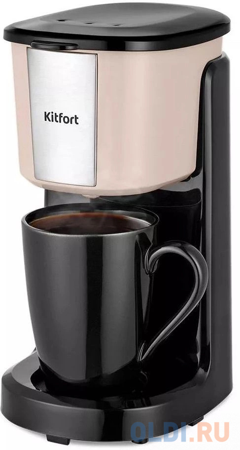 

Кофеварка капельная Kitfort КТ-7402 380Вт бежевый/черный
