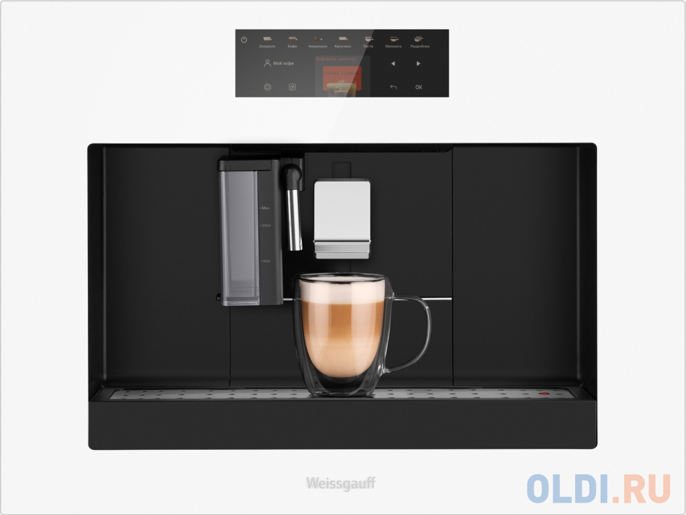 

Кофемашина Weissgauff WCMI-572 Touch Cappuccino 1400Вт белый/черный