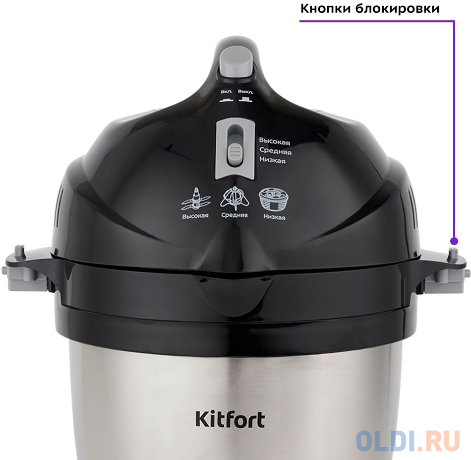 Измельчитель электрический Kitfort КТ-1396 3.5л. 350Вт черный - фото 5