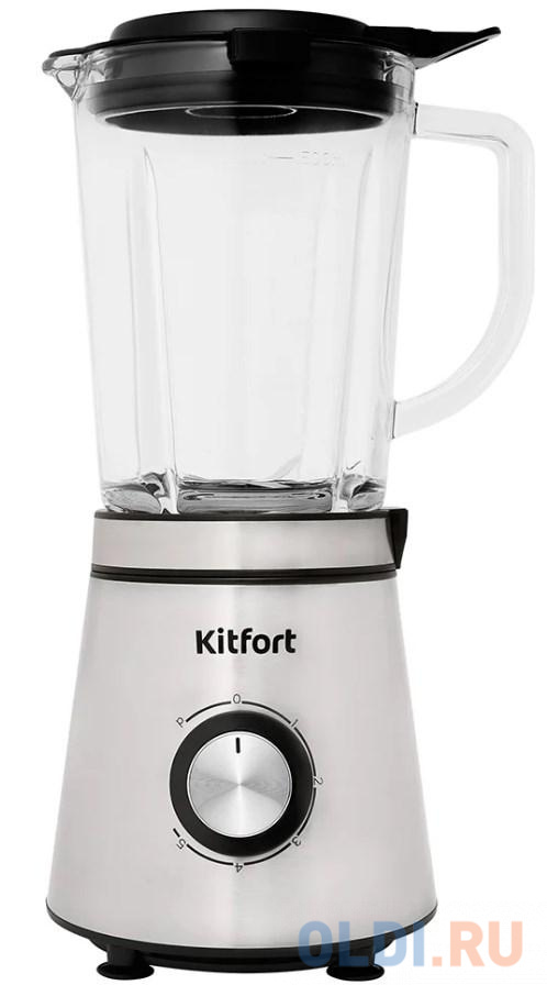 Блендер стационарный Kitfort KT-3021 1000Вт белый, цвет серебристый, размер (Ш*В*Г) 21.5x40x18 см - фото 1