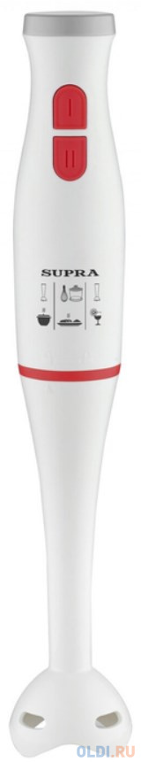 Блендер погружной Supra HBS-294 400Вт белый красный, цвет белый/красный - фото 1
