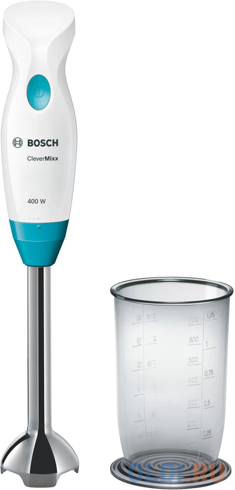 Блендер погружной Bosch MSM2410DW 400Вт белый голубой, размер 37,5х6х6х см, цвет белый/голубой - фото 1